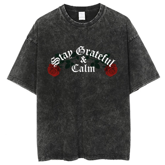 Unisex Vintage Solid Wash T-Shirts 2305102859