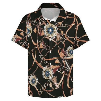 Men's Fashion Casual Printed Short Sleeve Shirts 2306100015