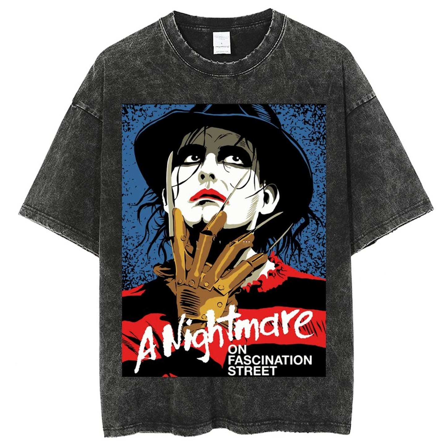 Unisex Vintage Solid Wash Denim T-Shirts
