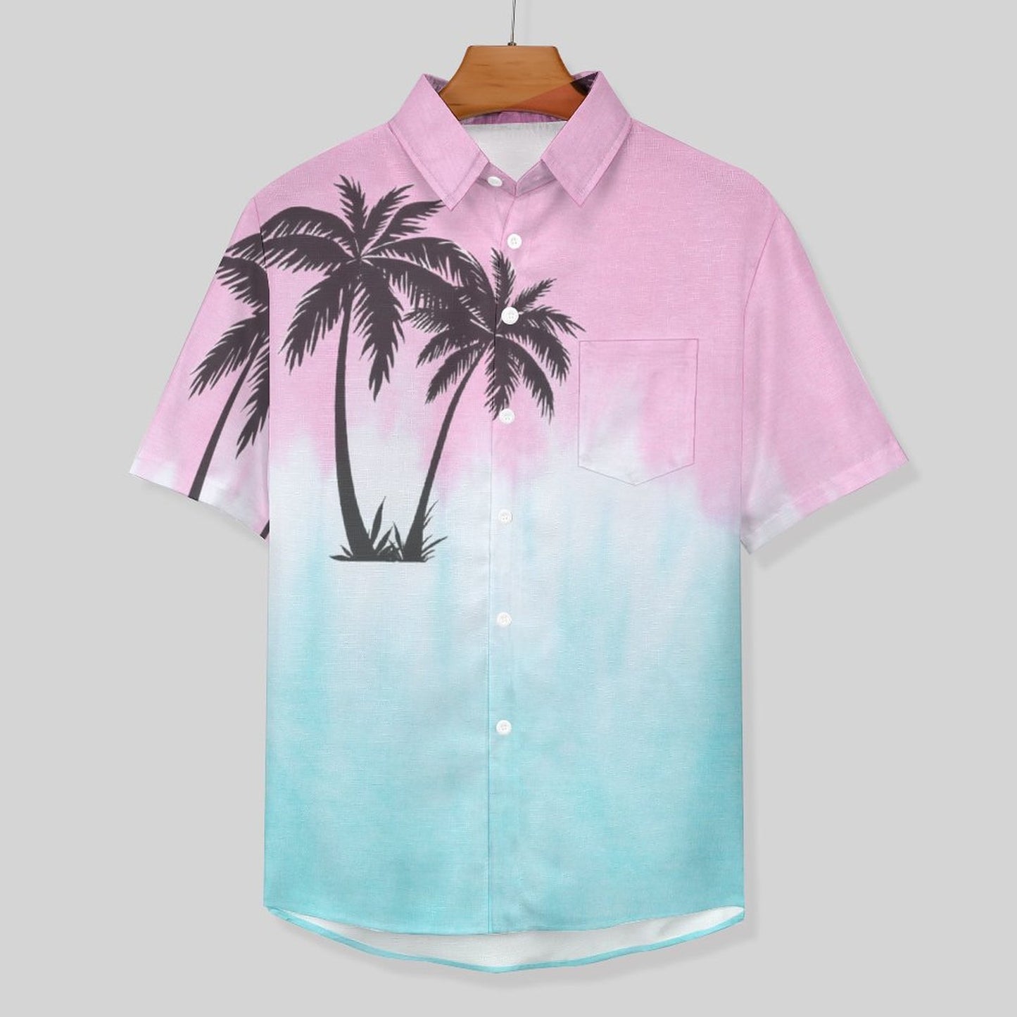 Men's Hawaiian Print Lapel Shirt 2304104201