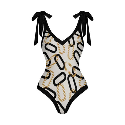 Casual Printed One-Piece Swimsuit And Cover Up 2305102681