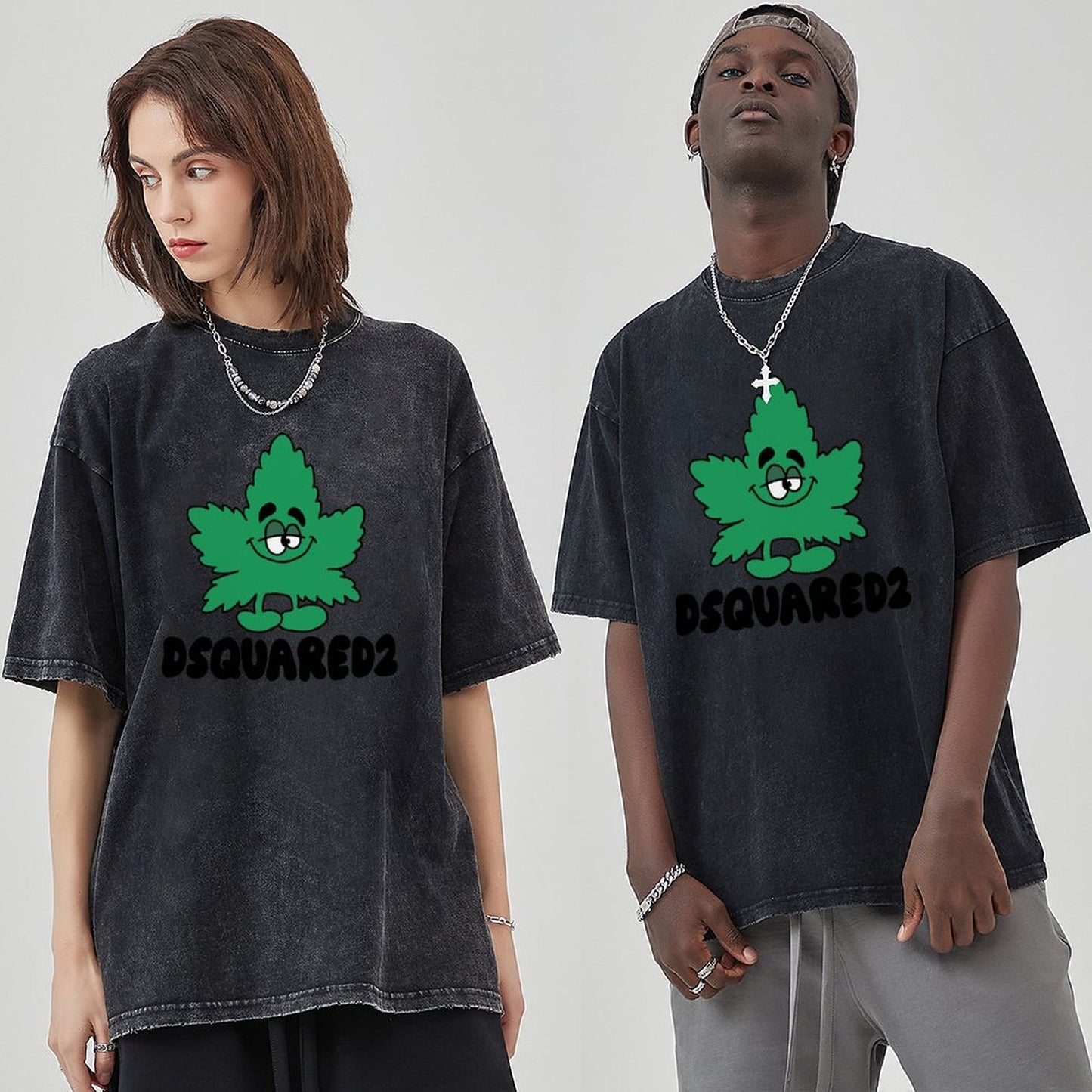 Unisex Vintage Solid Wash T-Shirts 2305103530