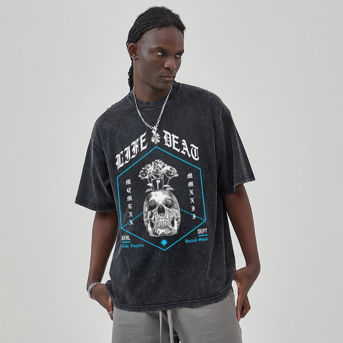 Unisex Vintage Solid Wash T-Shirts 2305102856