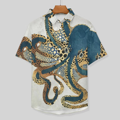 Men's Hawaiian Print Lapel Shirt 2304103195