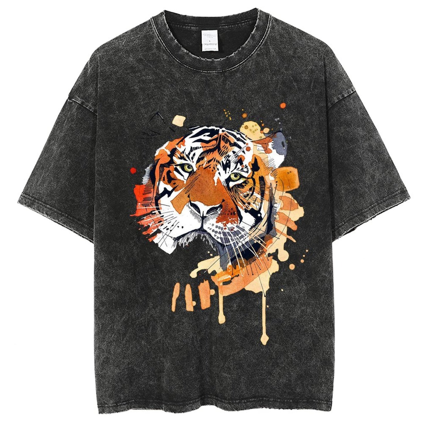 Mens Cotton Wash Solid T-Shirts Oversized Unisex Short Sleeve Streetwear Rap Hip Hop Basic Tee Tops 2305101624