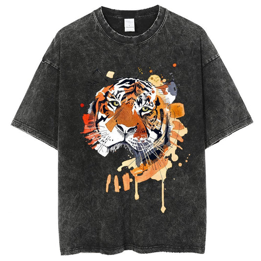 Mens Cotton Wash Solid T-Shirts Oversized Unisex Short Sleeve Streetwear Rap Hip Hop Basic Tee Tops 2305101624