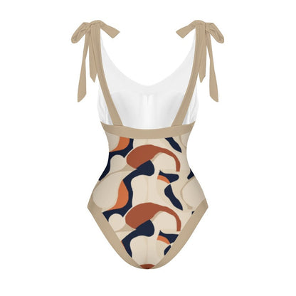 Casual Printed One-Piece Swimsuit And Cover Up 2305102602