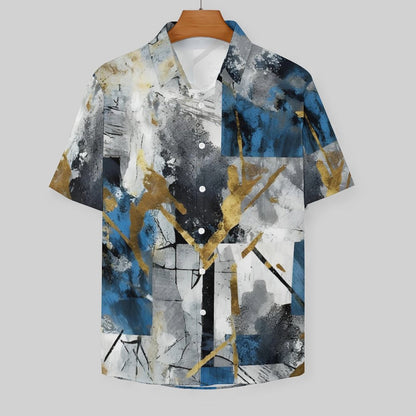 Men's Fashion Casual Printed Short Sleeve Shirts 2306105166