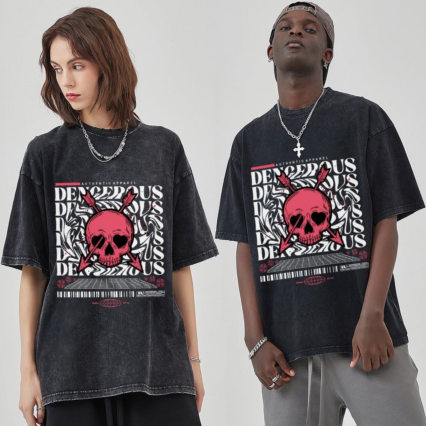Unisex Vintage Solid Wash T-Shirts 2305102861
