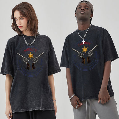 Unisex Vintage Solid Wash T-Shirts 2305102850