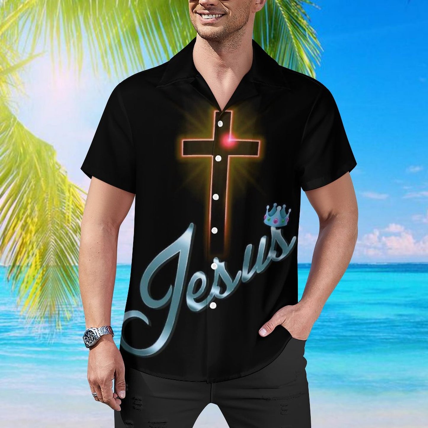 Men's Hawaiian Casual Short Sleeve Shirt 2305102139