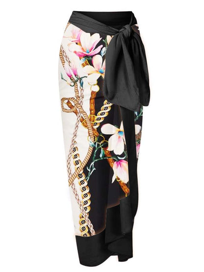 Fashion Print Open Back One Piece Swimsuit