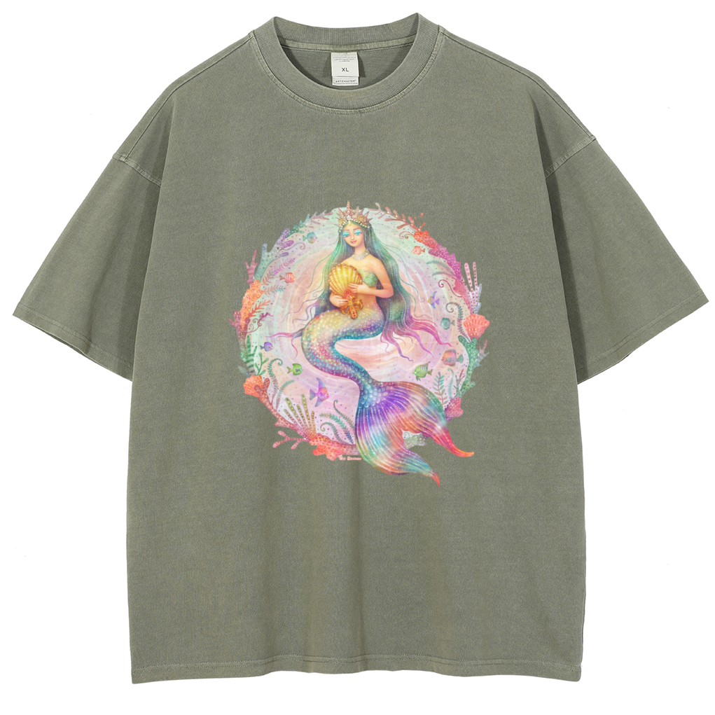 Mens Cotton Wash Solid T-Shirts Oversized Unisex Short Sleeve Streetwear Rap Hip Hop Basic Tee Tops