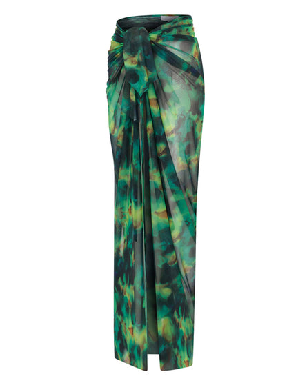 Green Halter Bikini and Cover Up