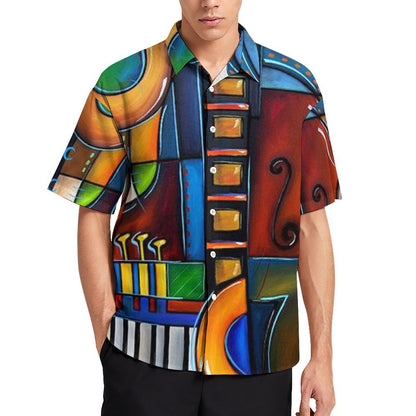 Men's Hawaiian Print Resort Shirt 2305102023