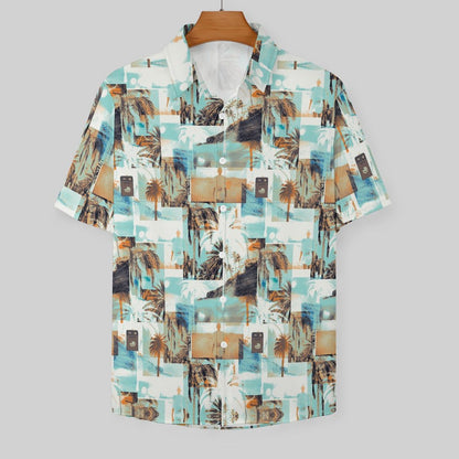 Men's Hawaiian Print Resort Shirt 2305106122
