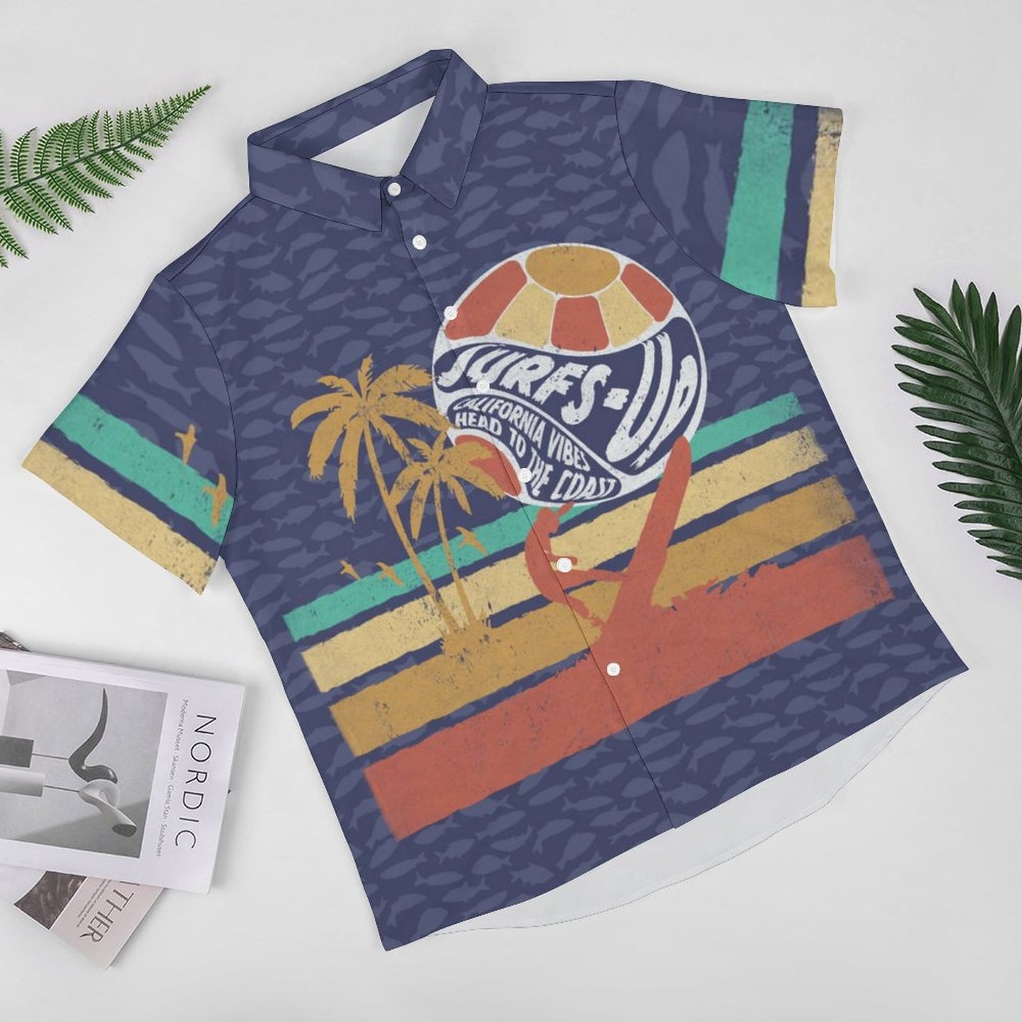 Men's Hawaiian Print Resort Shirt 2305103717