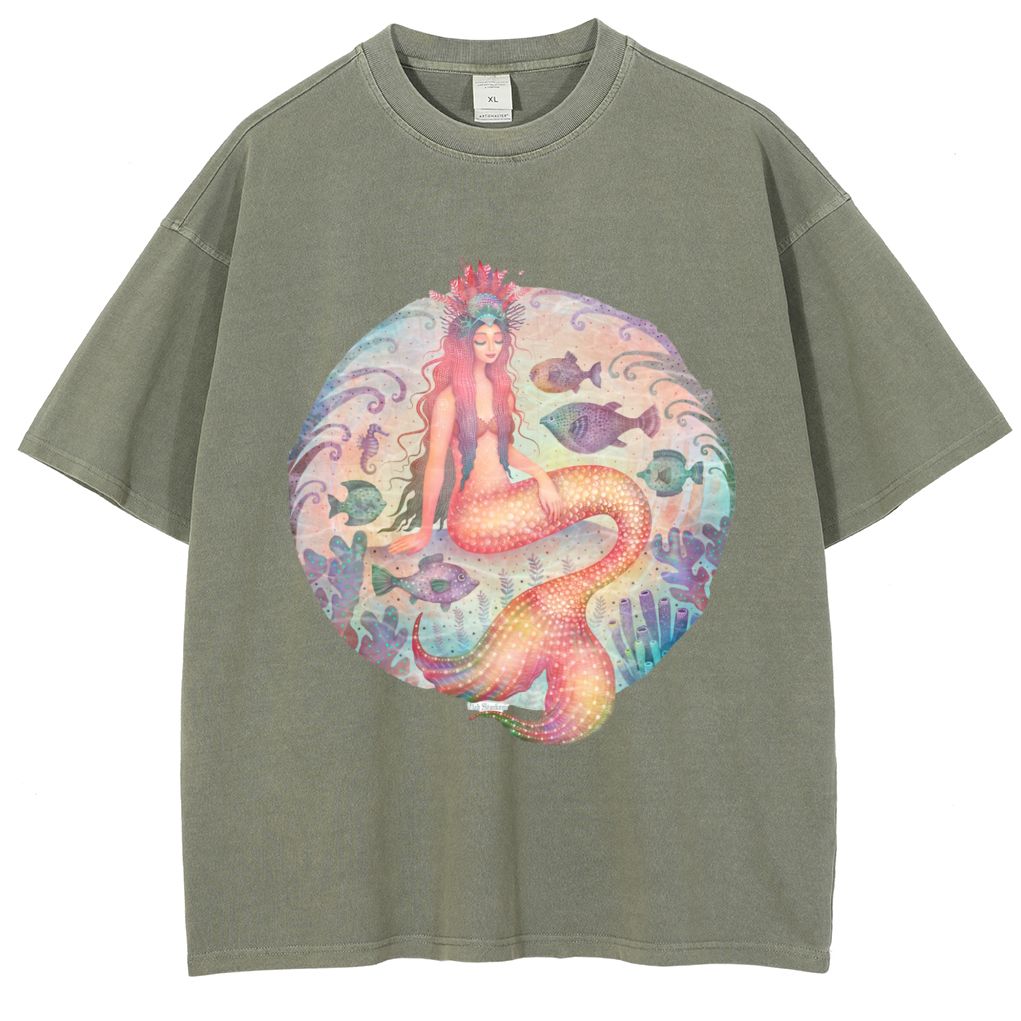Mens Cotton Wash Solid T-Shirts Oversized Unisex Short Sleeve Streetwear Rap Hip Hop Basic Tee Tops