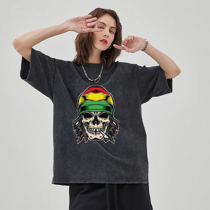 Unisex Vintage Solid Wash T-Shirts 2305104037