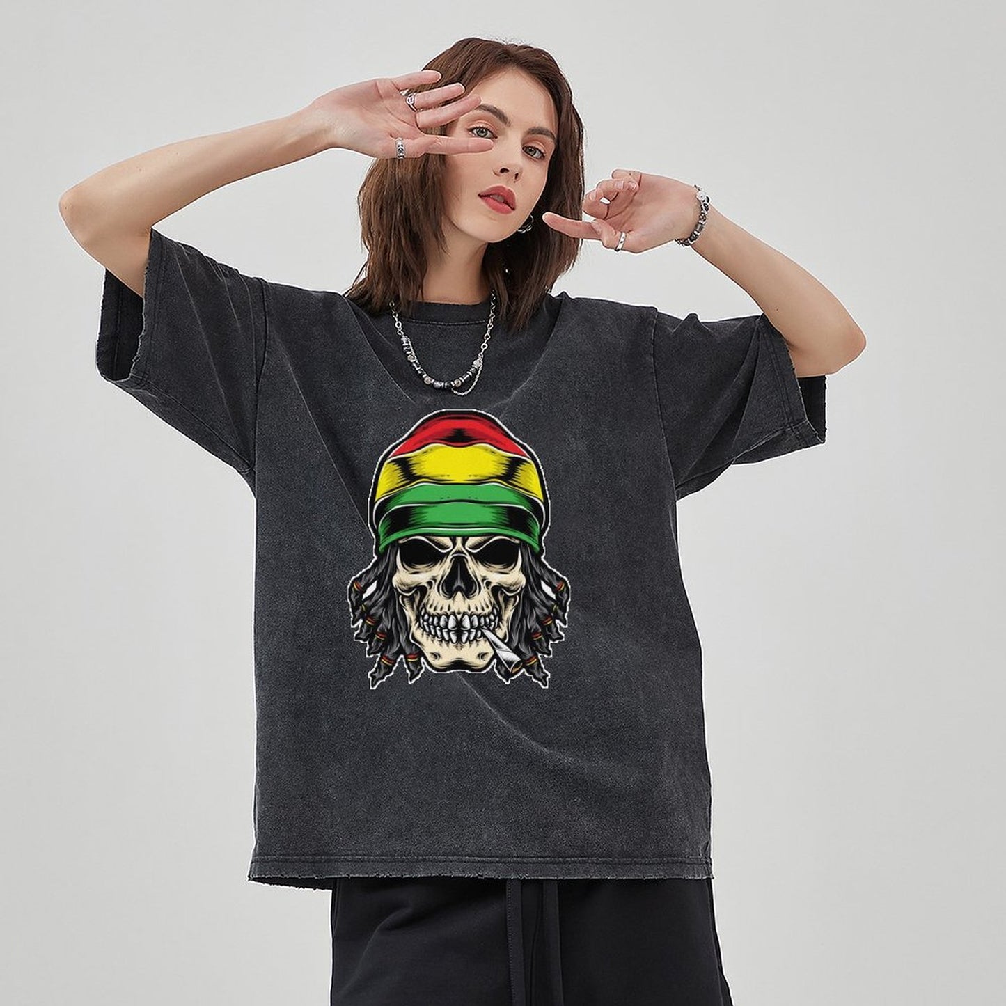 Unisex Vintage Solid Wash T-Shirts 2305104037