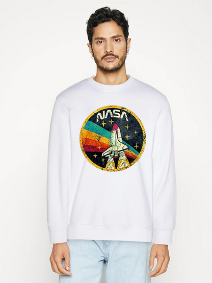 Unisex Round Neck Casual Printed Long Sleeve Sweatshirt