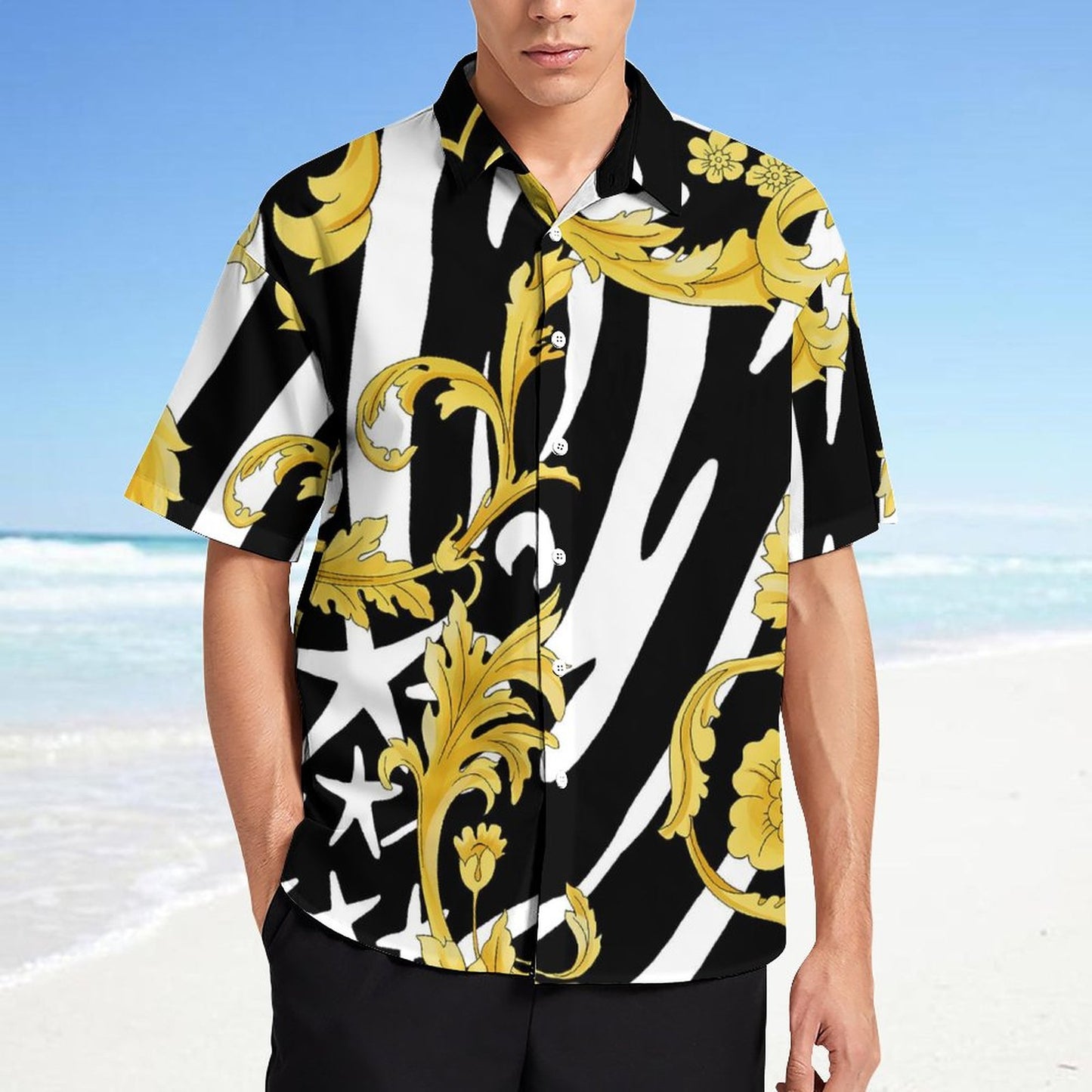 Men's Fashion Casual Printed Short Sleeve Shirts 2306100026