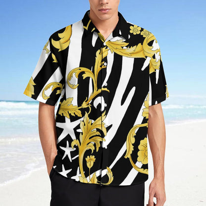 Men's Fashion Casual Printed Short Sleeve Shirts 2306100026