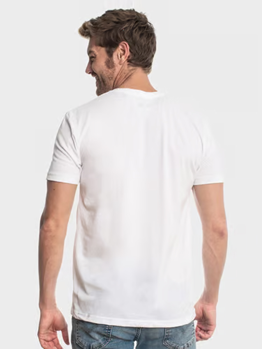Men's Casual Jump Printed Round Neck Short Sleeve T-Shirt