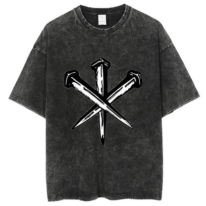 Unisex Vintage Solid Wash T-Shirts 2305103950