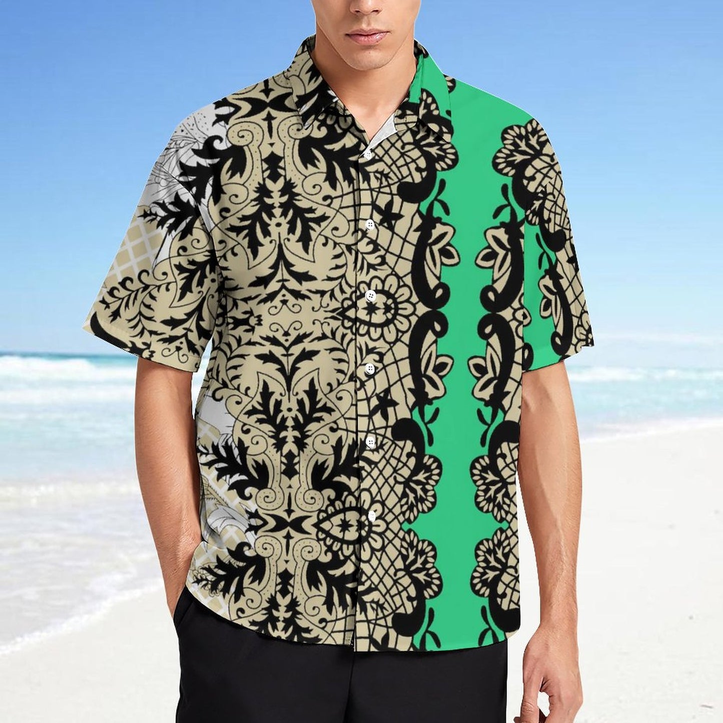 Men's Fashion Casual Printed Short Sleeve Shirts 2306101116