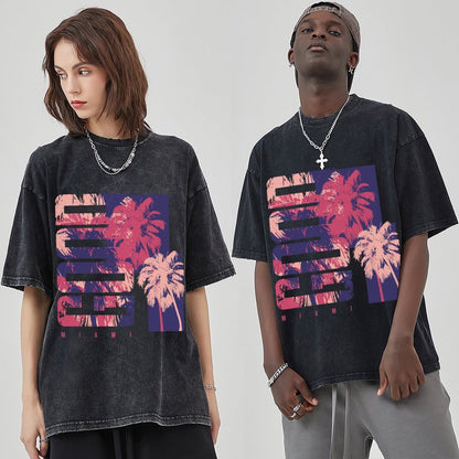 Unisex Vintage Solid Wash T-Shirts 2305101922