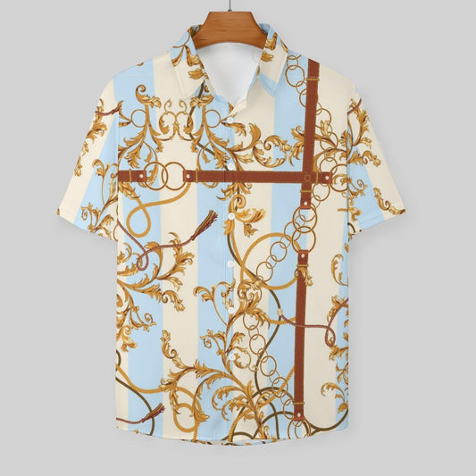 Men's Fashion Casual Printed Short Sleeve Shirts 2306101104