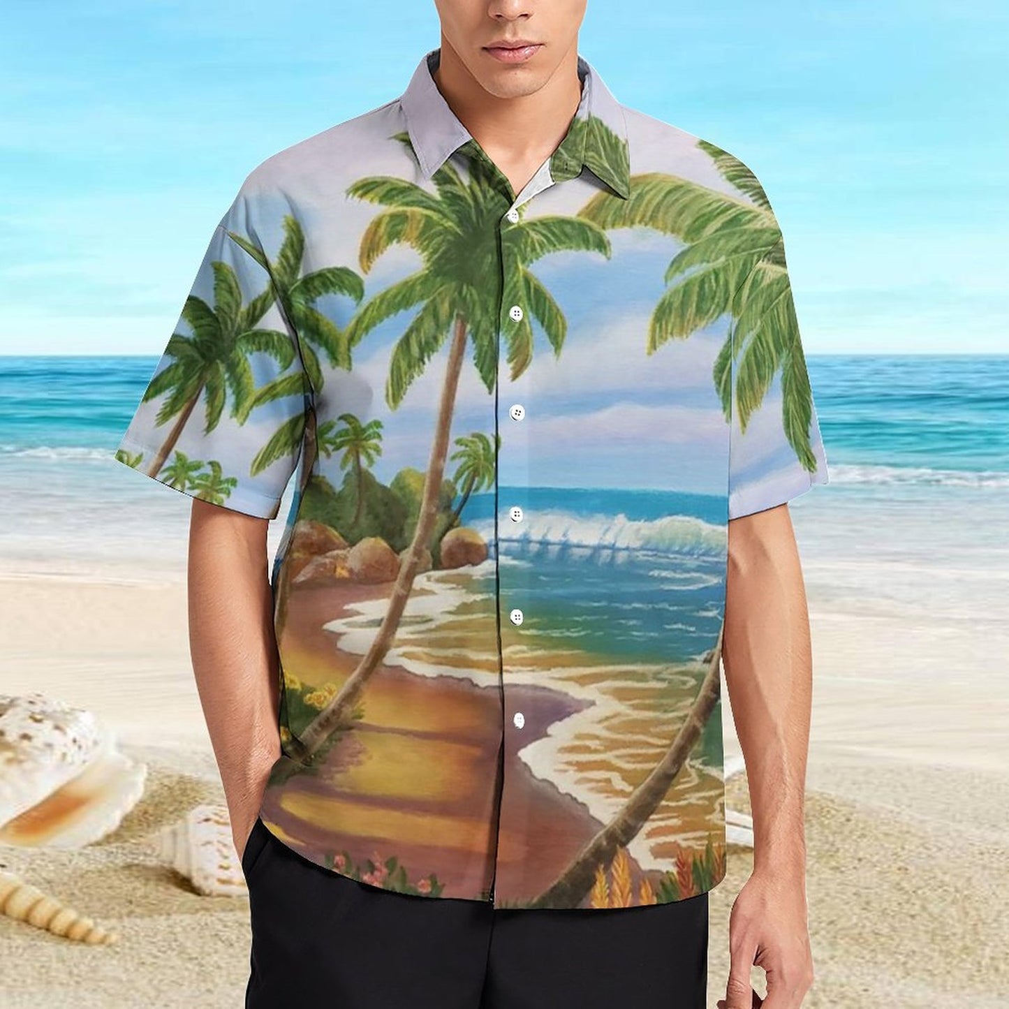 Men's Hawaiian Print Resort Shirt 2304109193