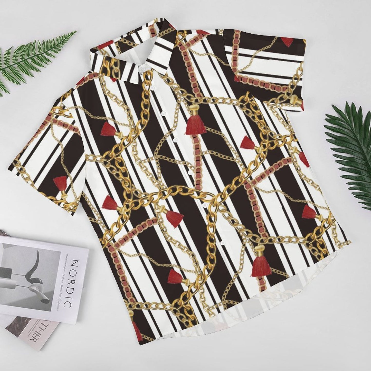 Men's Fashion Casual Printed Short Sleeve Shirts 2306100014