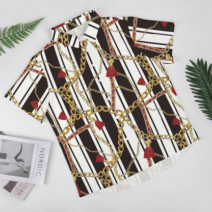 Men's Fashion Casual Printed Short Sleeve Shirts 2306100014
