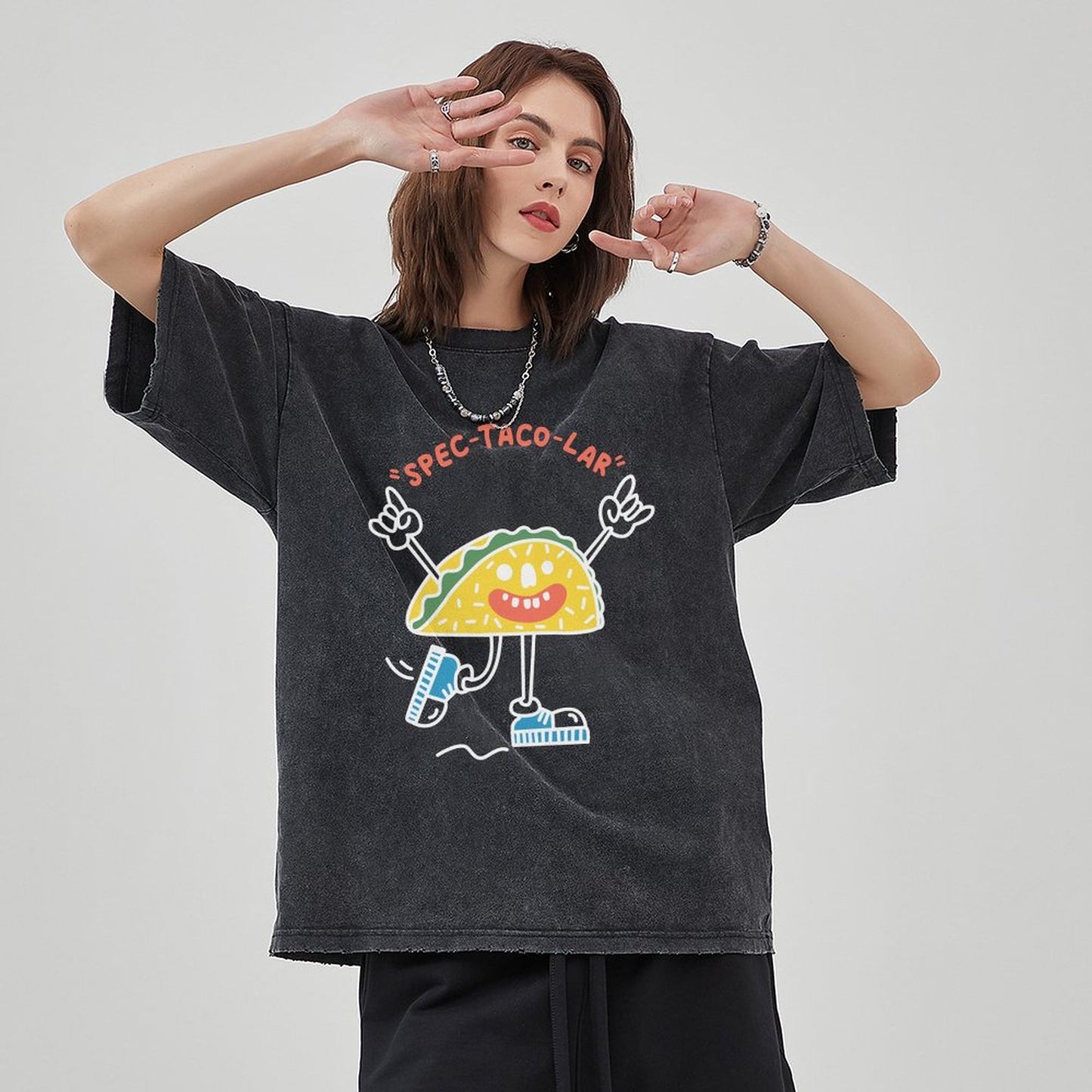 Unisex Vintage Solid Wash T-Shirts 2305103534
