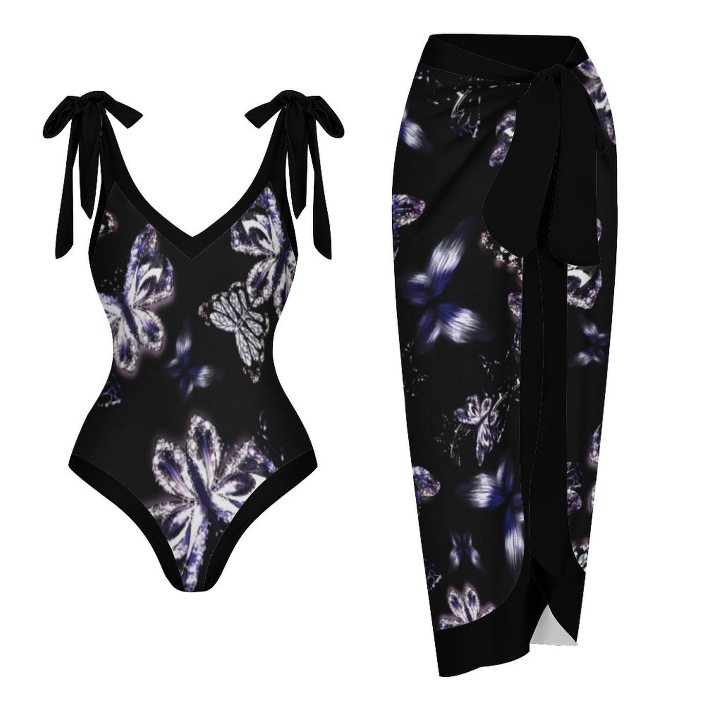 Casual Printed One-Piece Swimsuit And Cover Up 2305103033