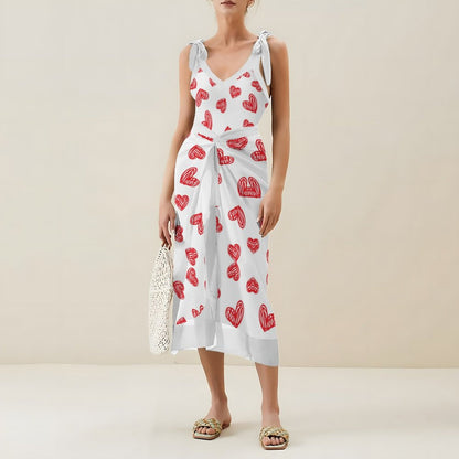 Casual Printed One Piece Swimsuit And Cover Up 2305106080