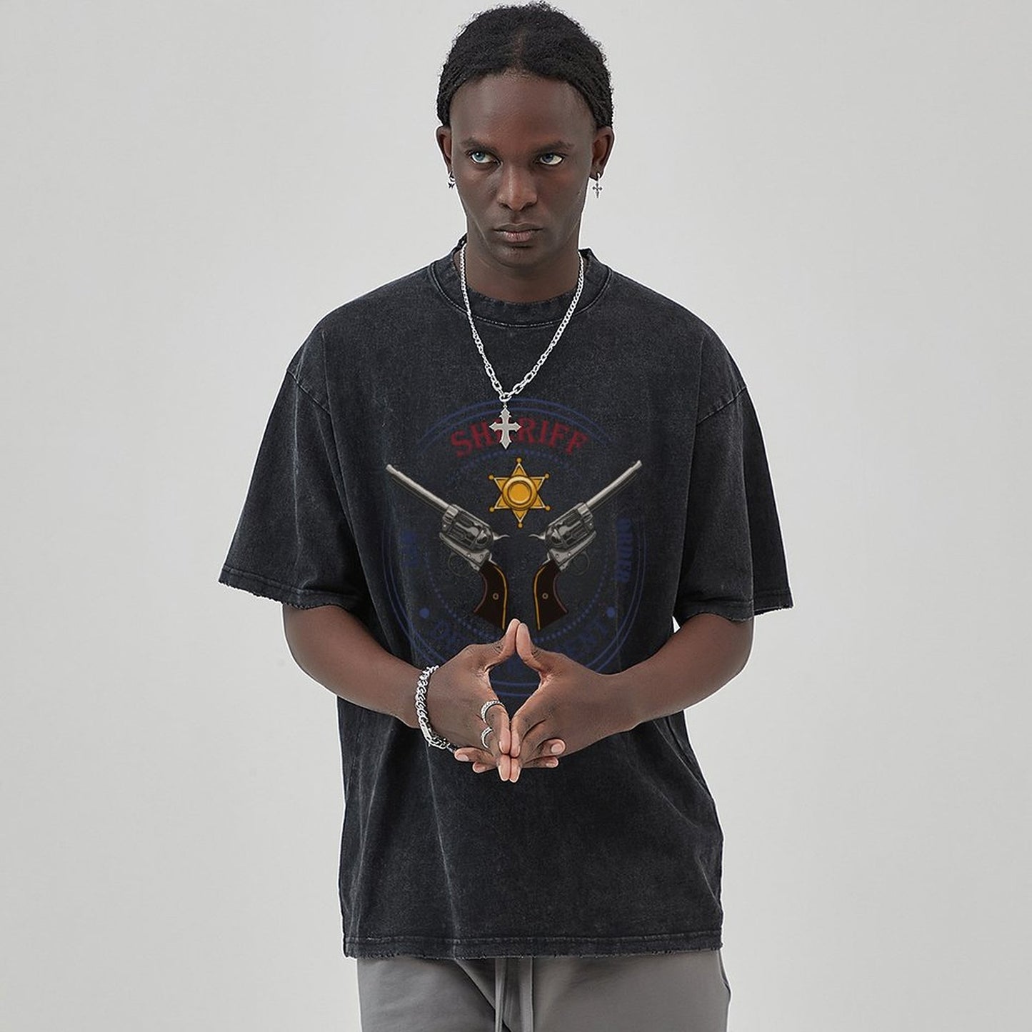 Unisex Vintage Solid Wash T-Shirts 2305102850