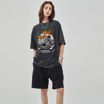 Unisex Vintage Solid Wash T-Shirts 2305102838