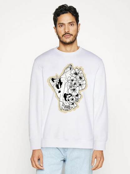 Unisex Round Neck Casual Printed Long Sleeve Sweatshirt