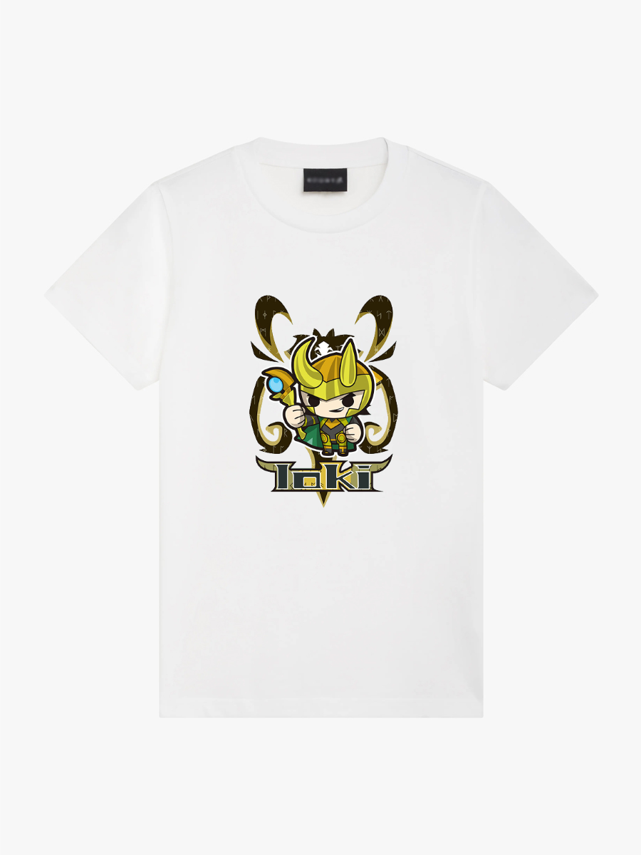 Women's Casual Little Loki Printed Round Neck Short Sleeve T-Shirt