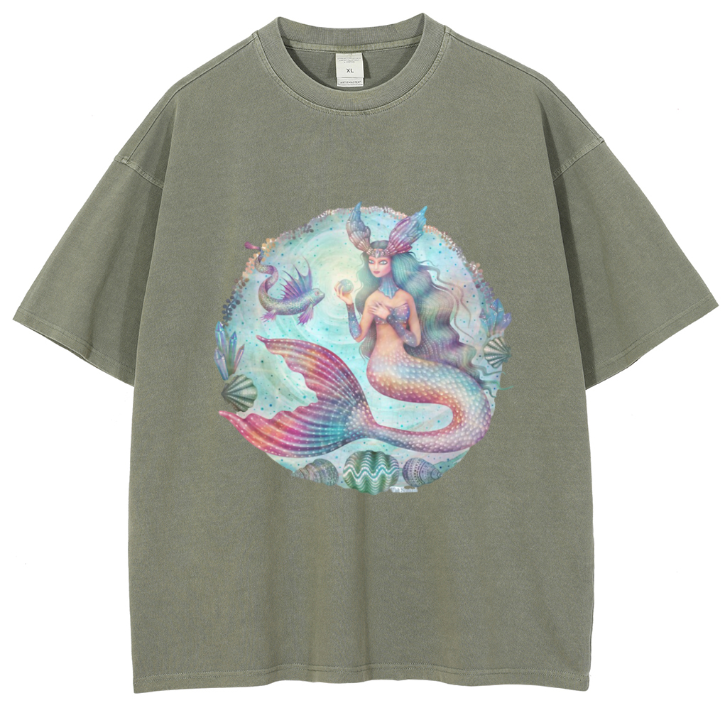 Mens Cotton Wash Solid T-Shirts Oversized Unisex Short Sleeve Streetwear Rap Hip Hop Basic Tee Tops