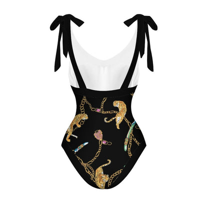 Casual Printed One-Piece Swimsuit And Cover Up 2305102502