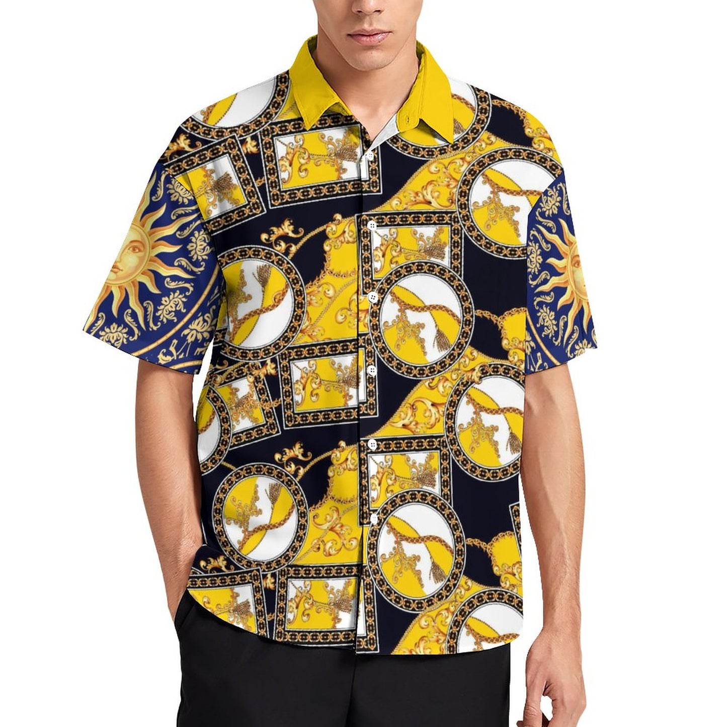 Men's Fashion Casual Printed Short Sleeve Shirts 2306100038