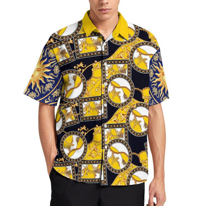 Men's Fashion Casual Printed Short Sleeve Shirts 2306100038