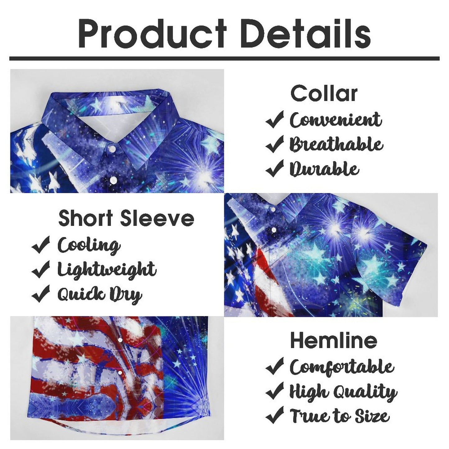 Men's Hawaiian Casual Short Sleeve Shirt 2306103353