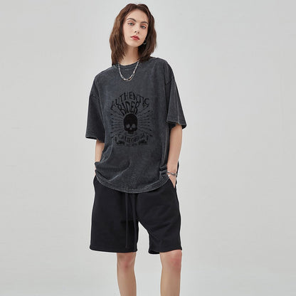 Unisex Vintage Solid Wash T-Shirts 2305102643