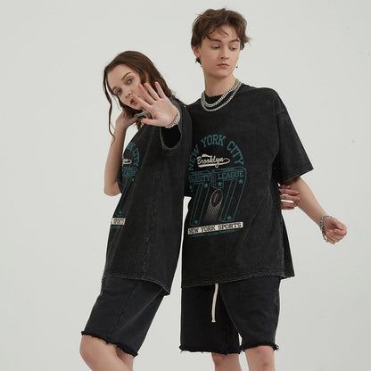 Unisex Vintage Solid Wash T-Shirts 2305101592