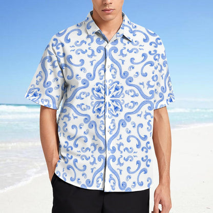 Men's Fashion Casual Printed Short Sleeve Shirts 2306100450